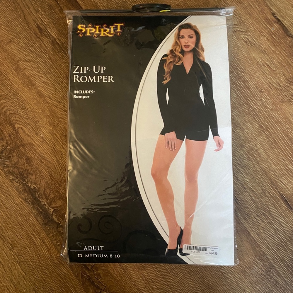 Spirit Halloween black skintight romper, fits like a small, only tried on!
